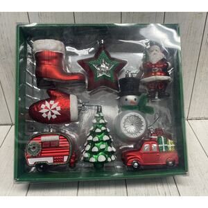 CG Hunter Christmas Shatter Resistant 8 Piece Ornament Set